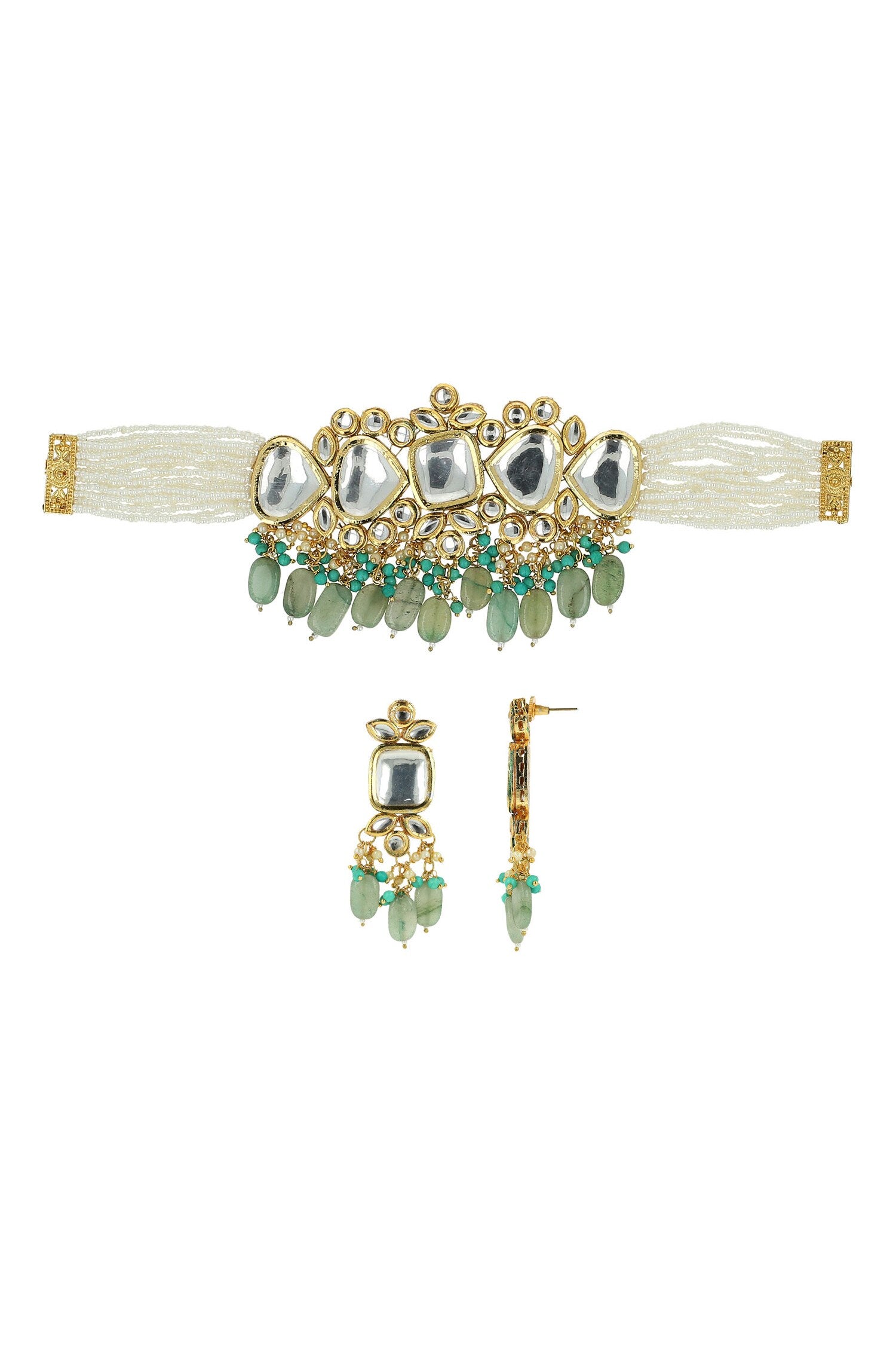 Bead Drop Choker Set 