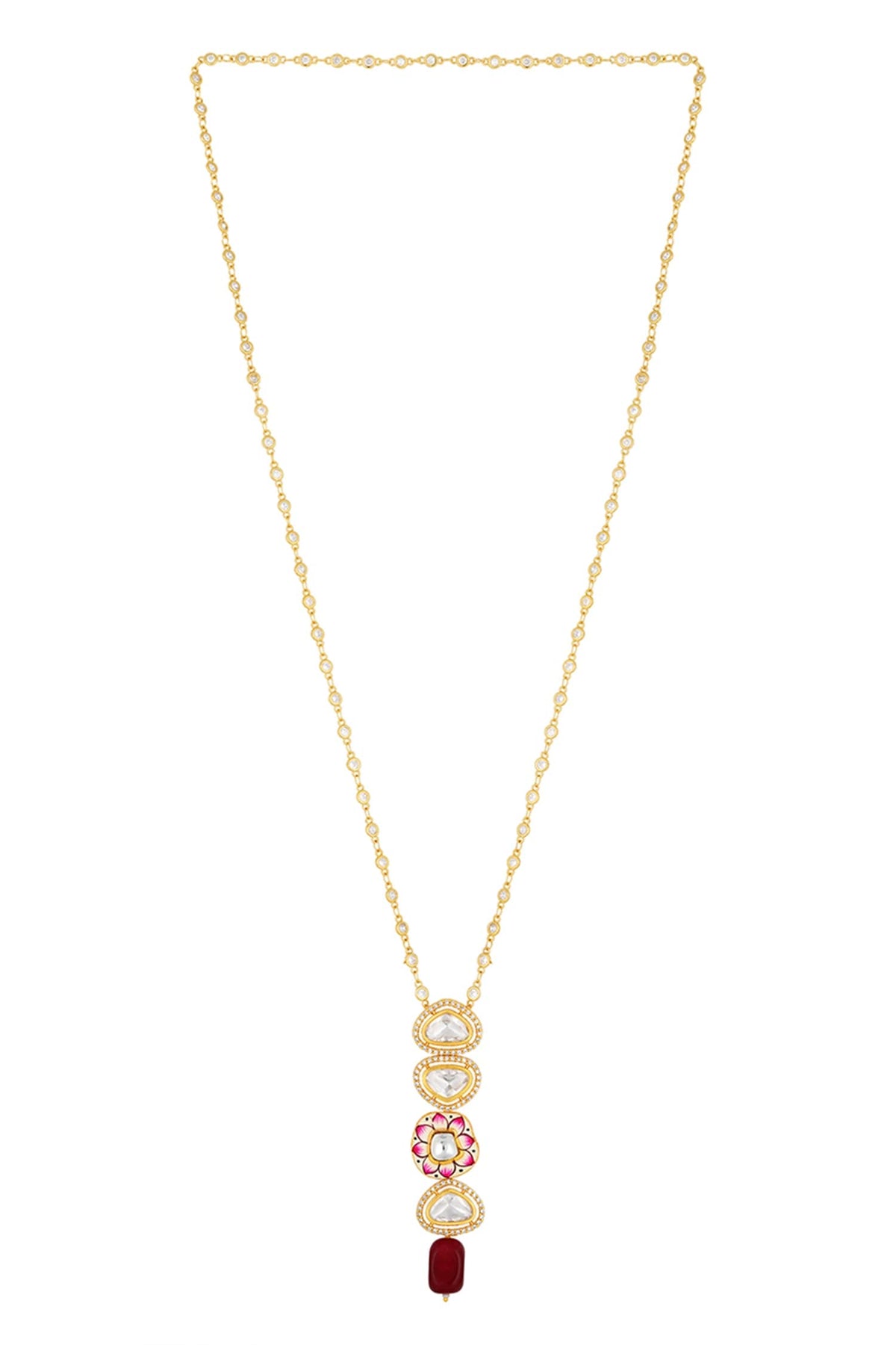 Polki Embellished Pendant Necklace 