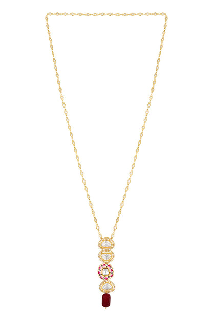 Polki Embellished Pendant Necklace 