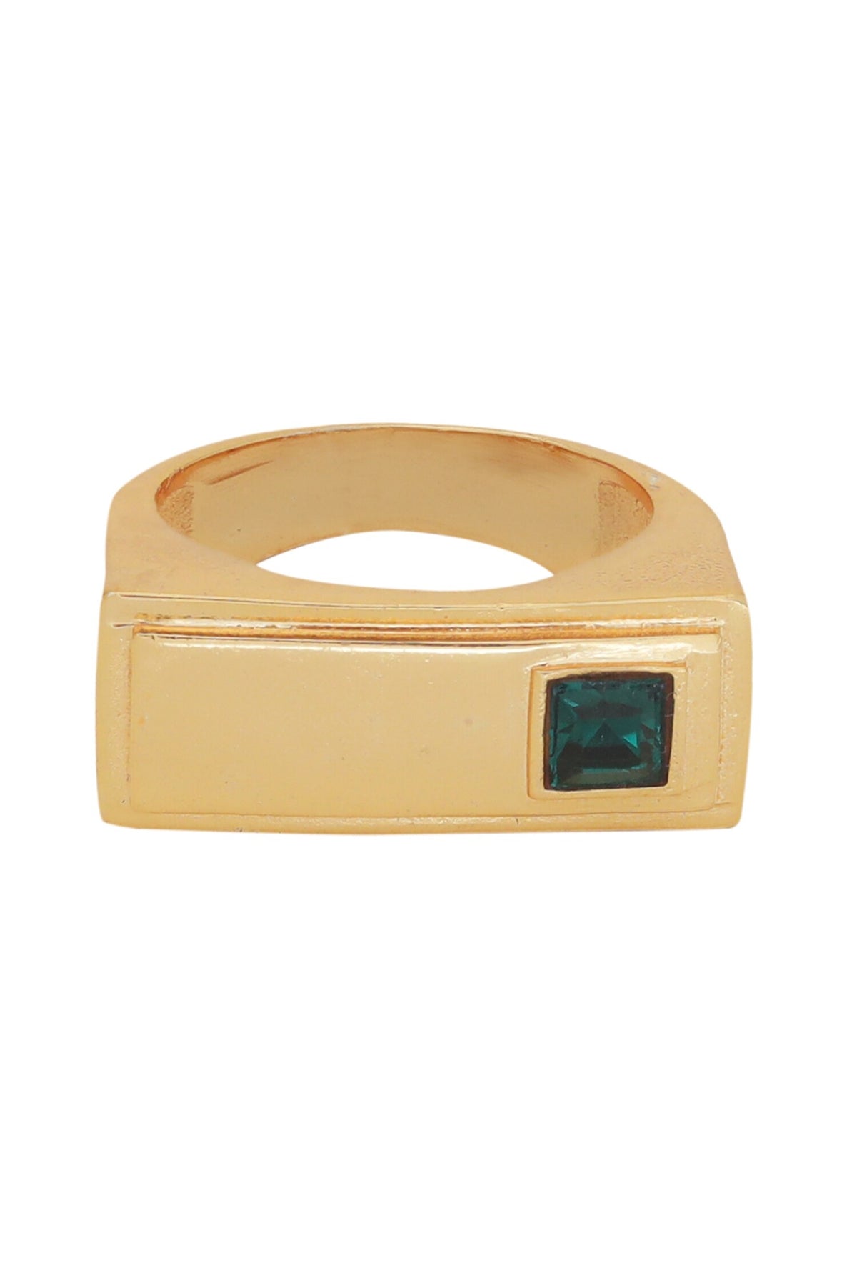 Rectangle Stone Encrusted Ring 