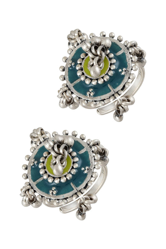 Rangoli Ghungroo Toe Ring - Single Pc 