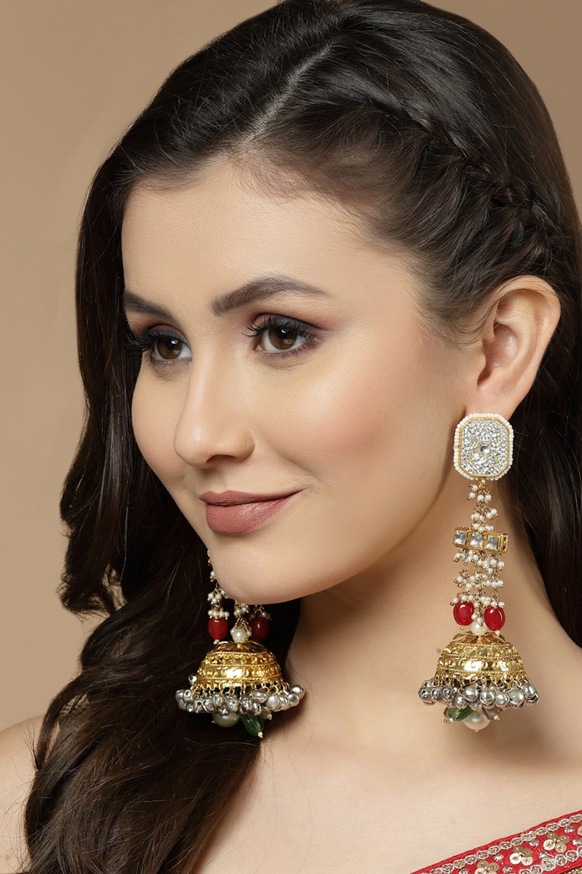 Ghungroo Drop Long Jhumkis 
