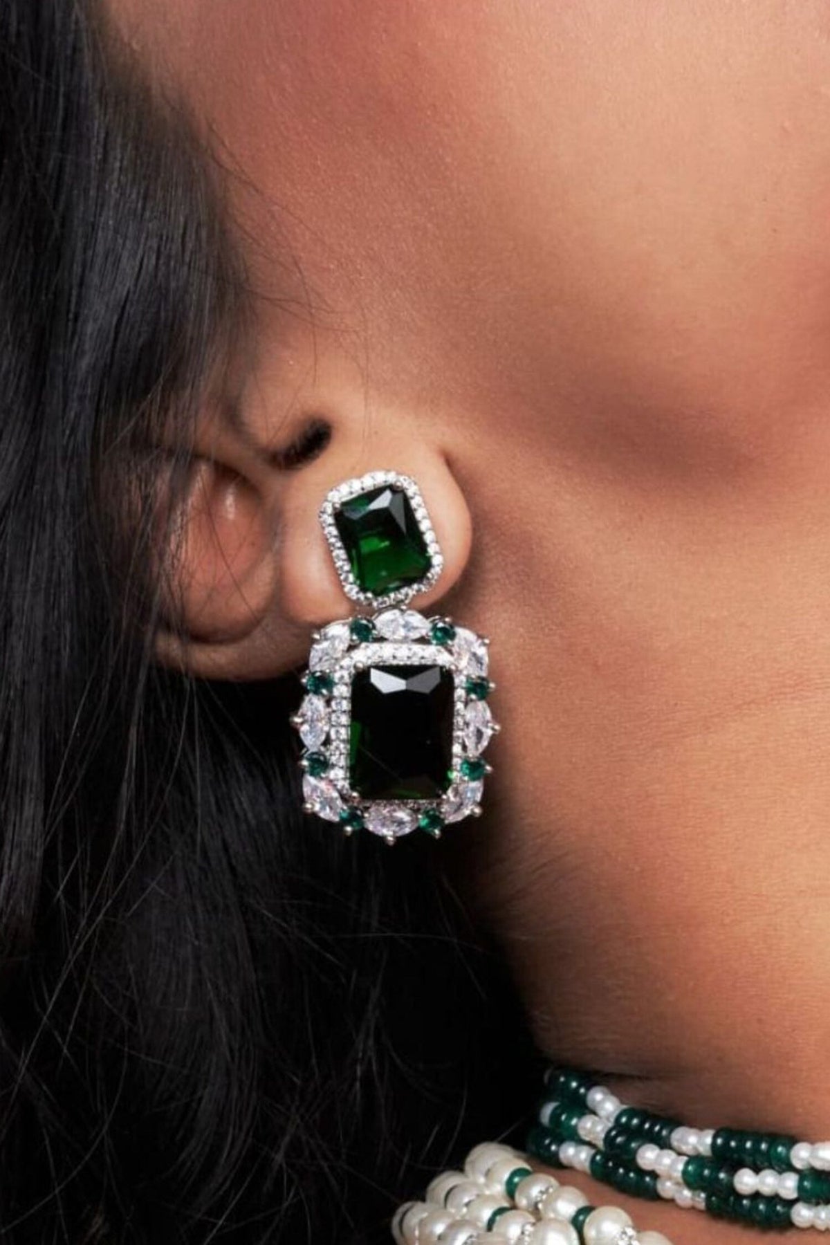 Naz Handcrafted Geometric Drop Earrings 