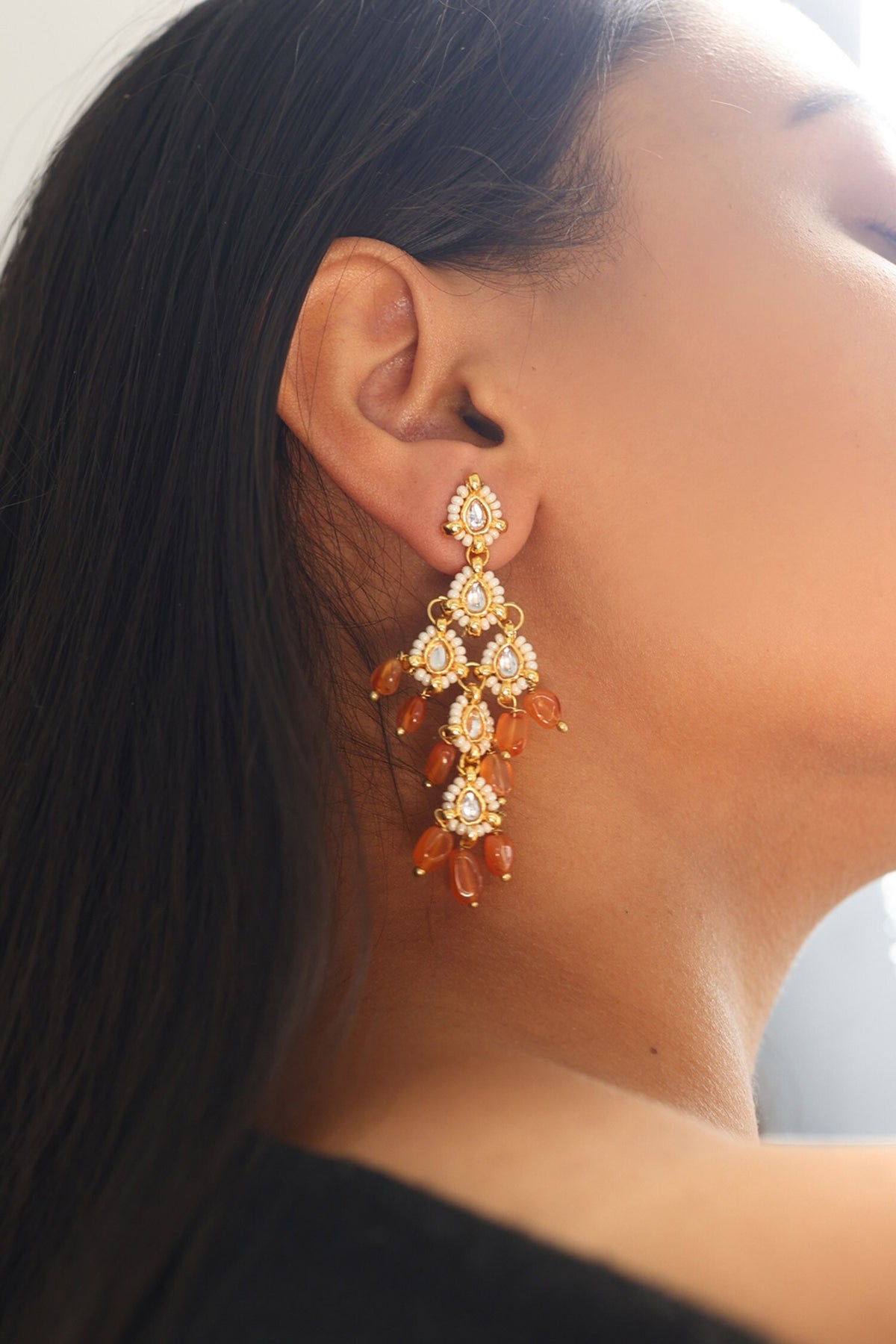 Kundan Dangler Earrings 