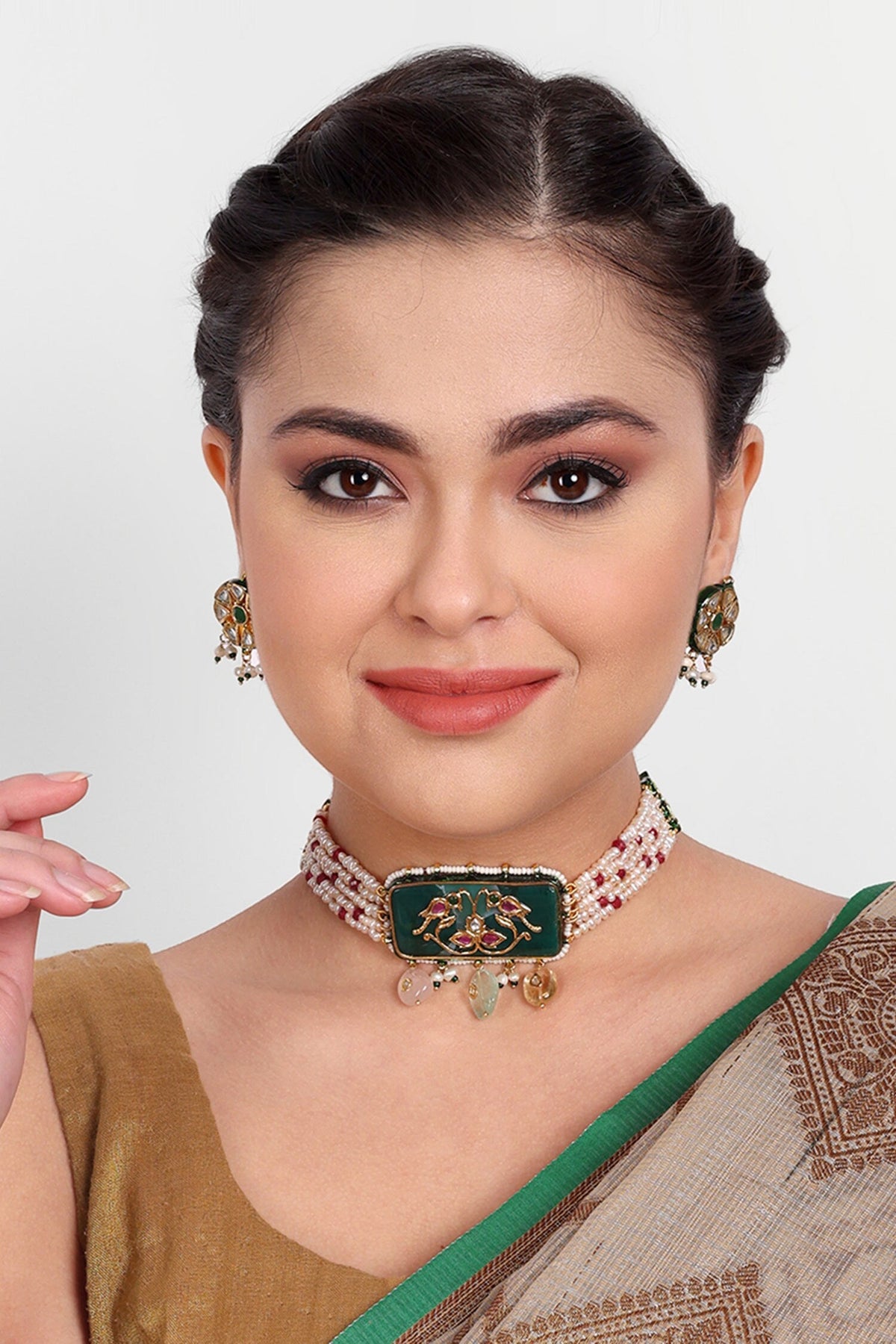 Multi-Layered Beaded Choker Set 