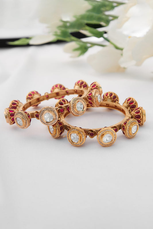Kundan Embellished Kadas - Set of 2 