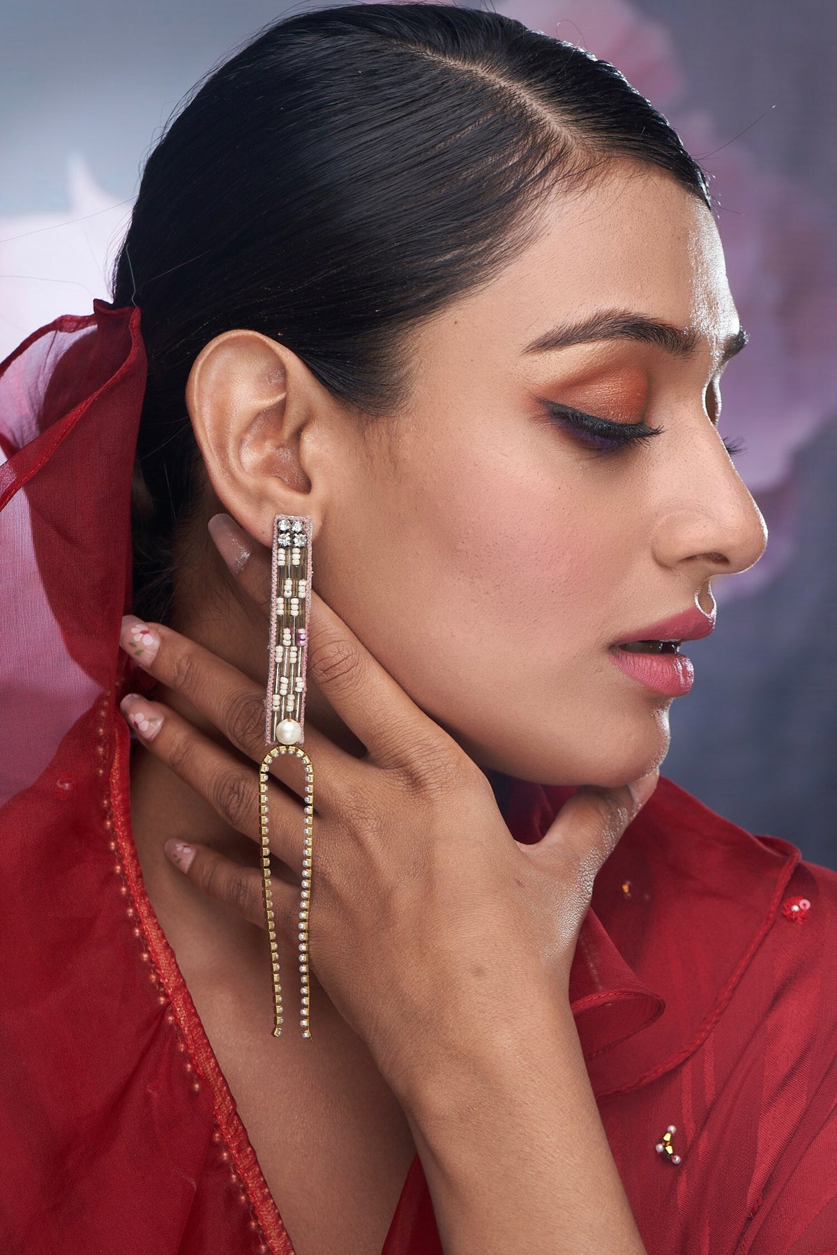 Embellished Fringed Earrings 