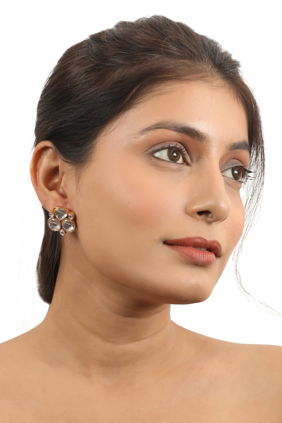 Geometric Pattern Stud Earrings 