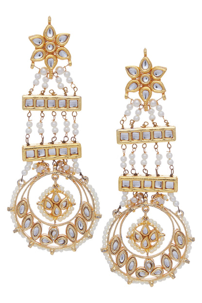 Pearl & Kundan Embellished Earrings 