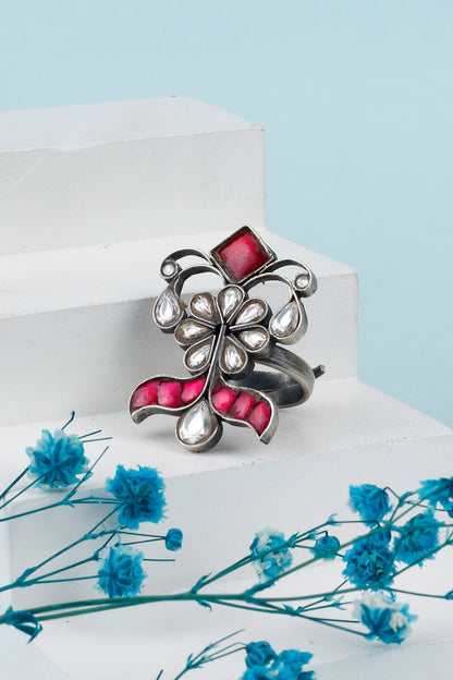 Isabella Kundan Embellished Ring 
