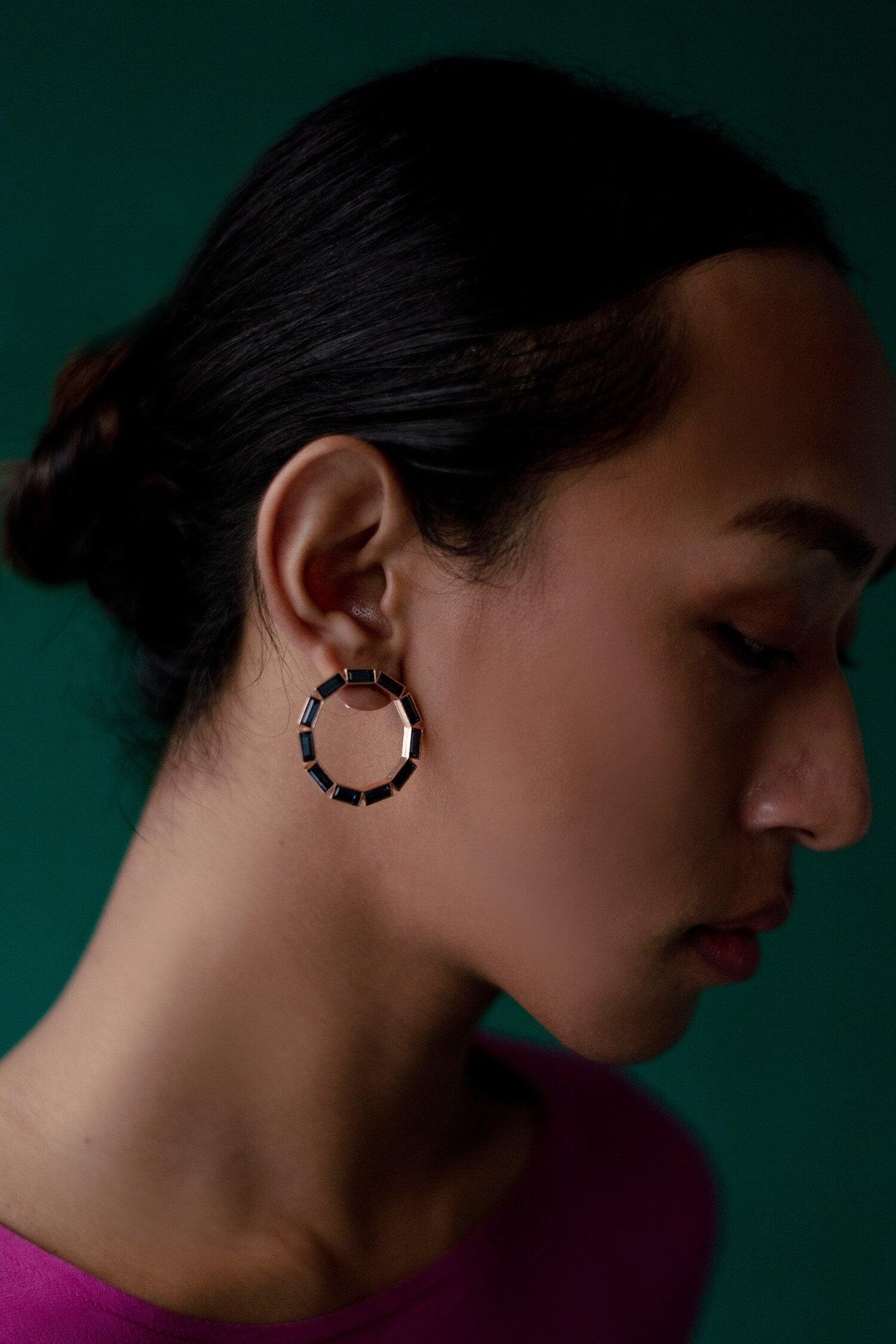 Bead Embellished Hoops 