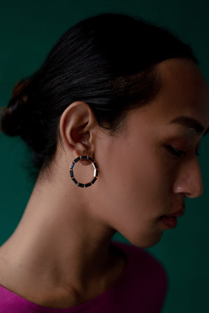 Bead Embellished Hoops 