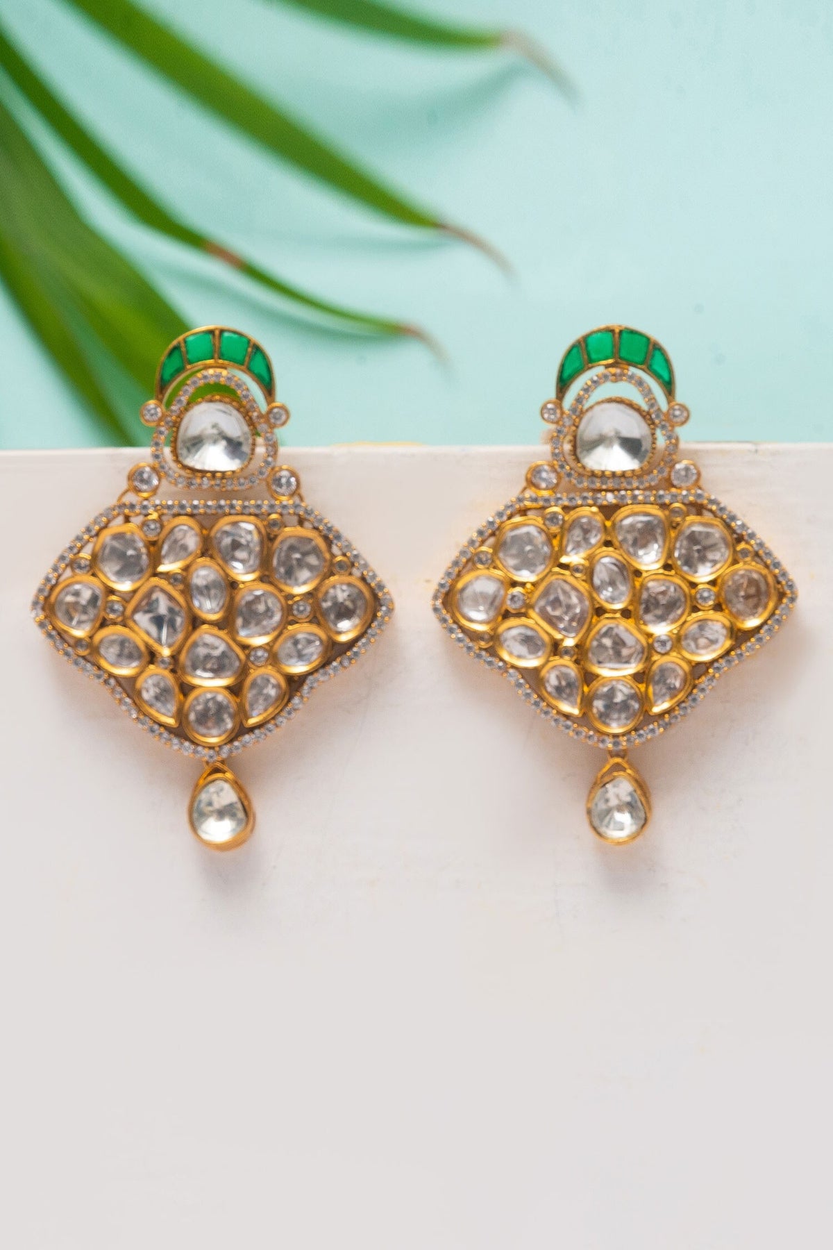 Kundan Stone Studded Earrings 
