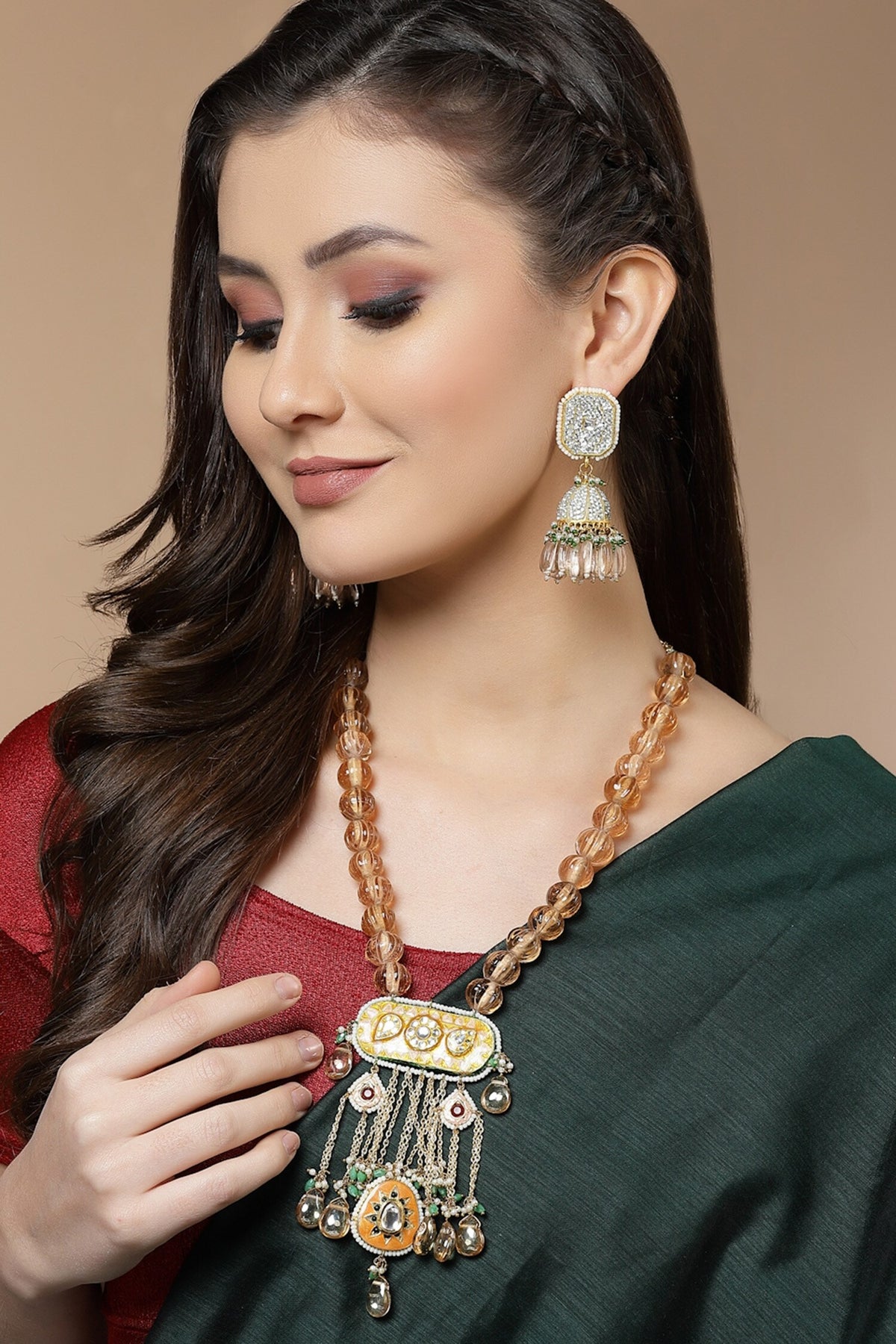 Stone Embellished Jhumkis 