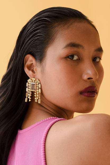 Stone Embellished Earrings 