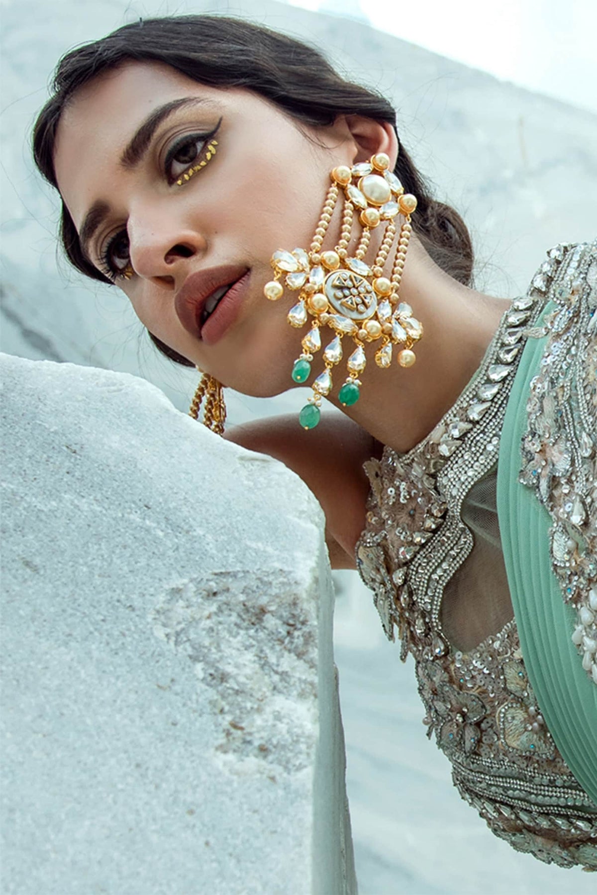 Empress Handmade Embellished Earrings 