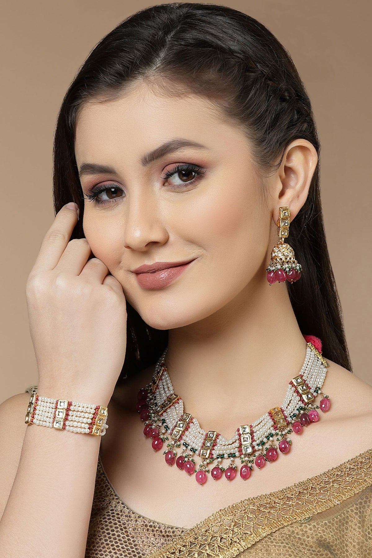 Multi Layered Pearl Choker 