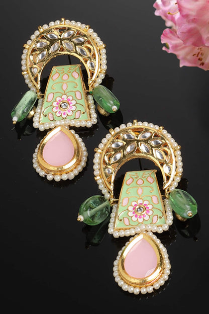Crescent Embellished Earrings 
