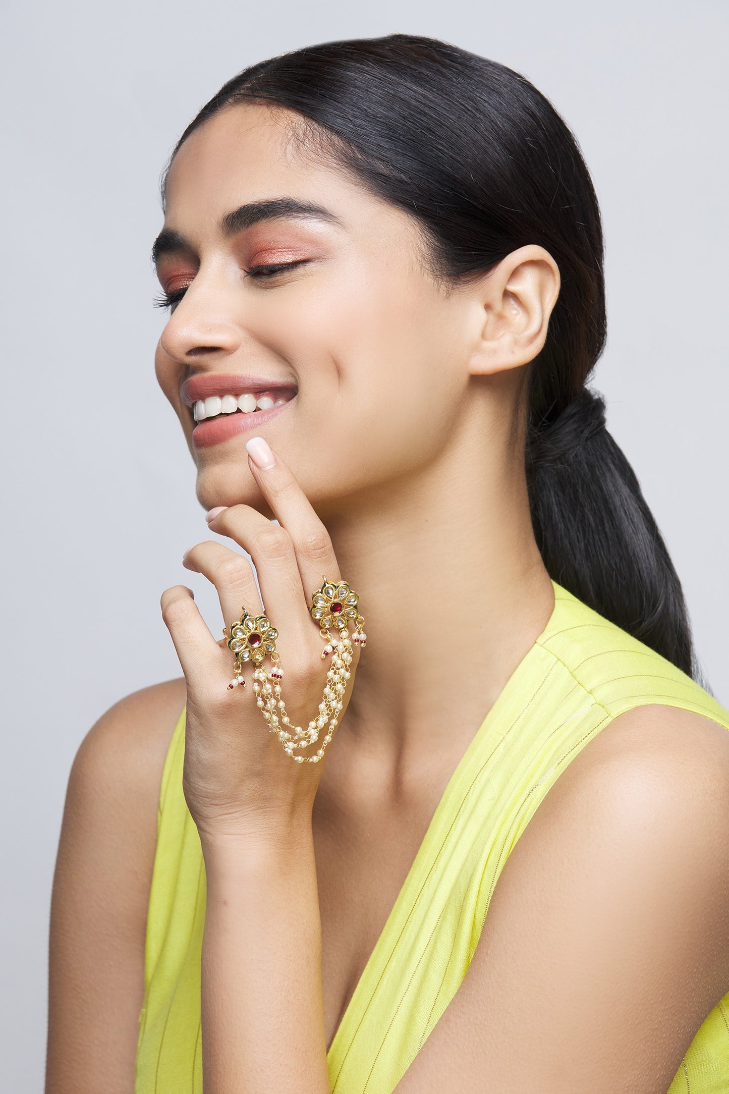 Kundan Floral Ring 