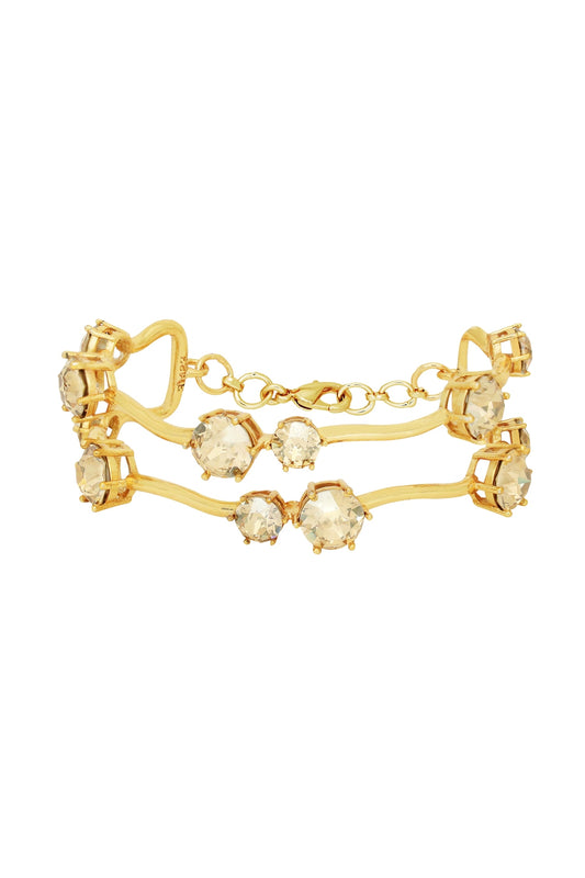 Stone Embellished Layered Bracelet 