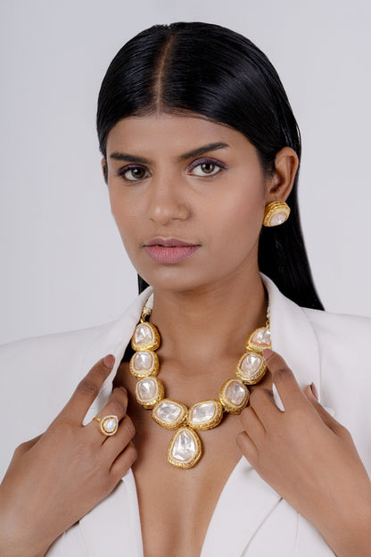 Geometric Shaped Necklace Set 