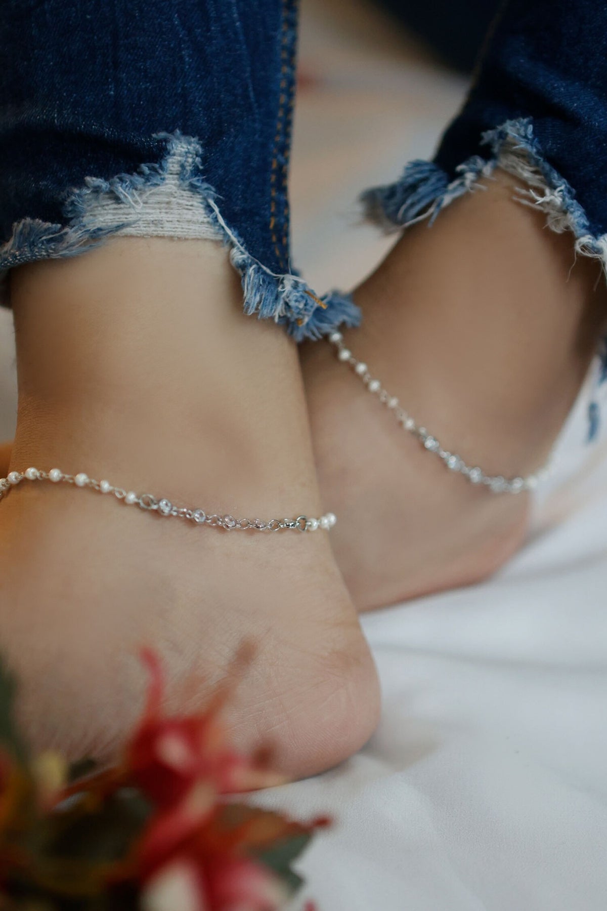 Stone Embellished Anklet - Single Pc 