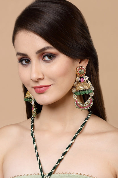 Stone Embellished Jhumkas 