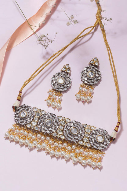 Pearl Drop Choker Set 