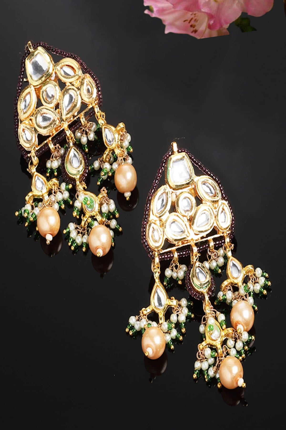 Stone Tassel Drop Earrings 