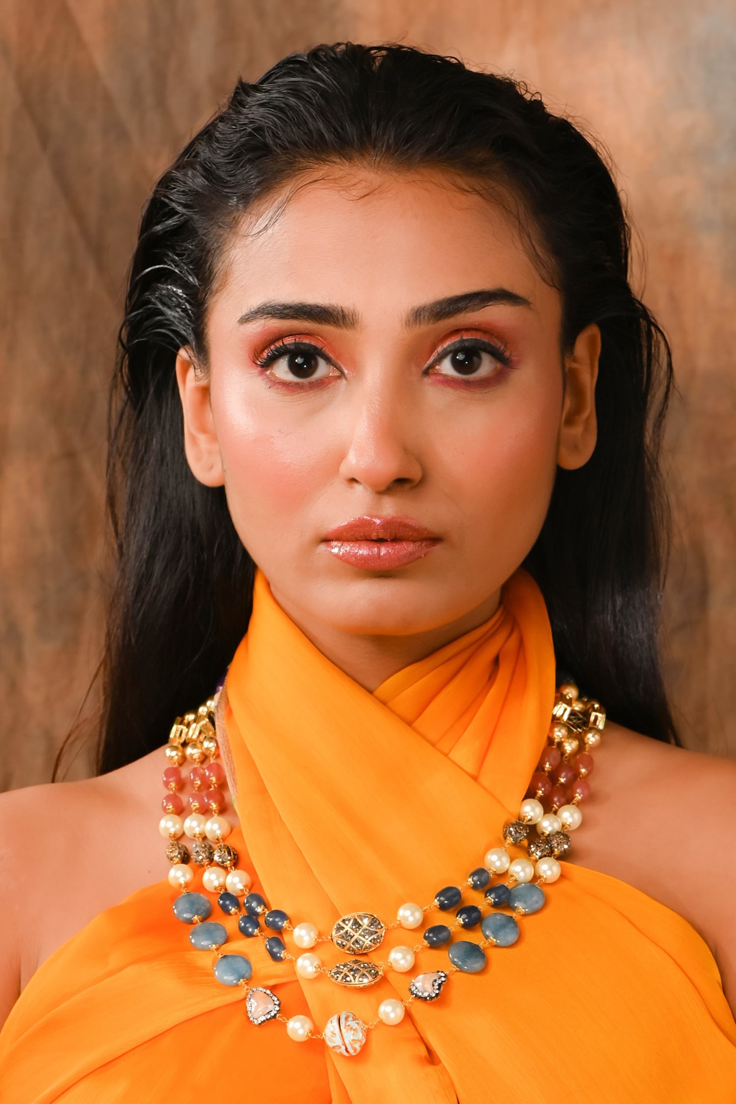 Gold Multi Color Layered Mala 