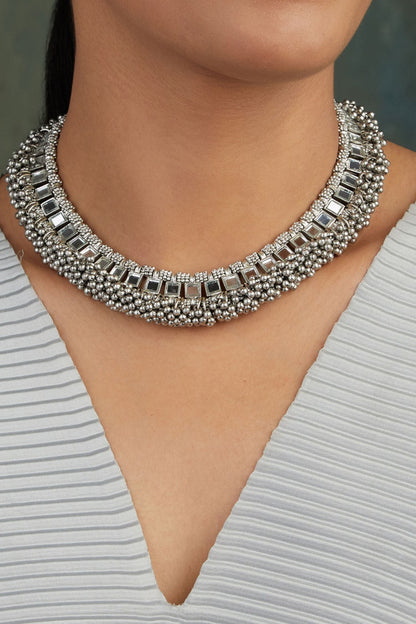 Falak Bajra Mirror Studded Choker 