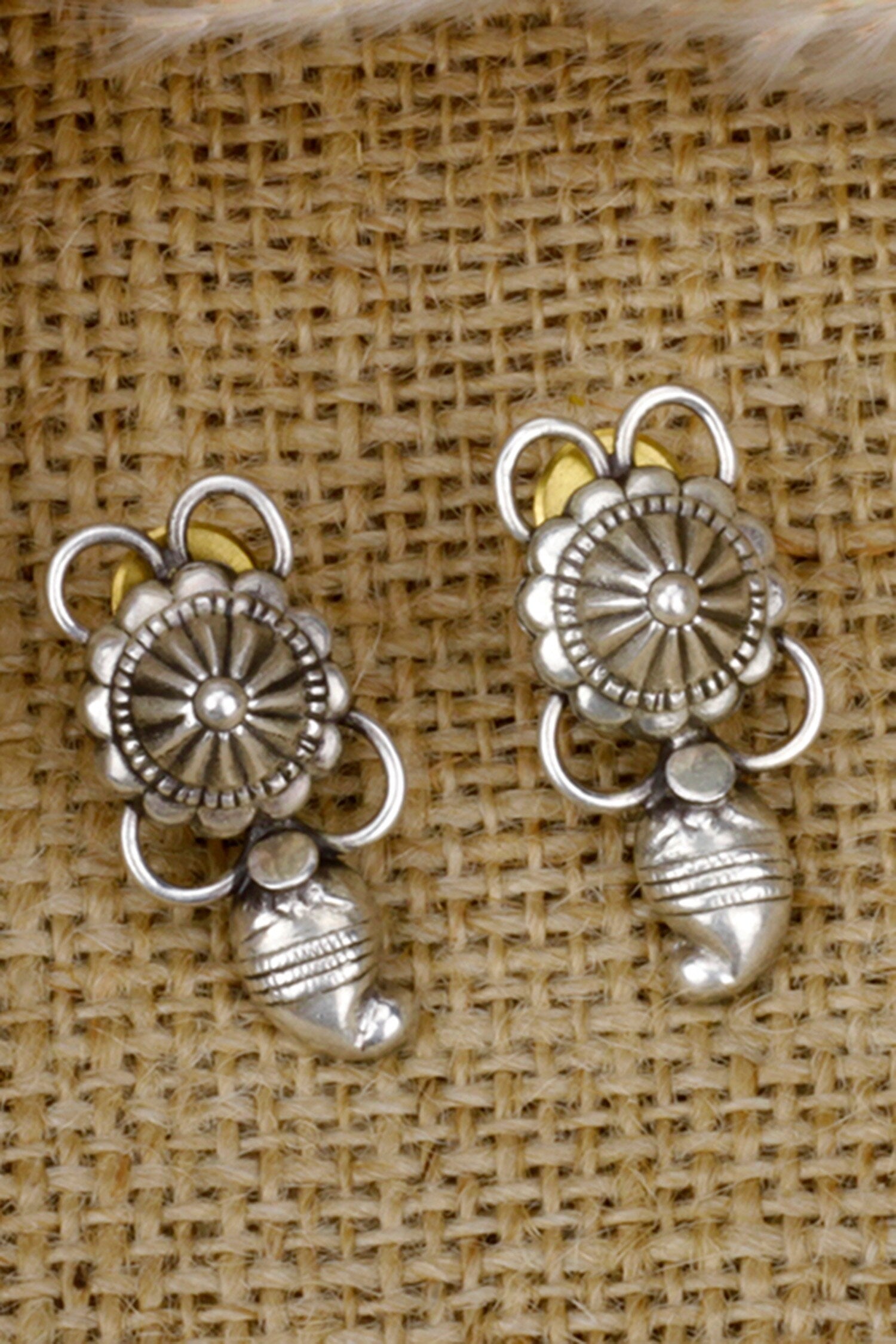 Nura Paisley Carved Earrings 