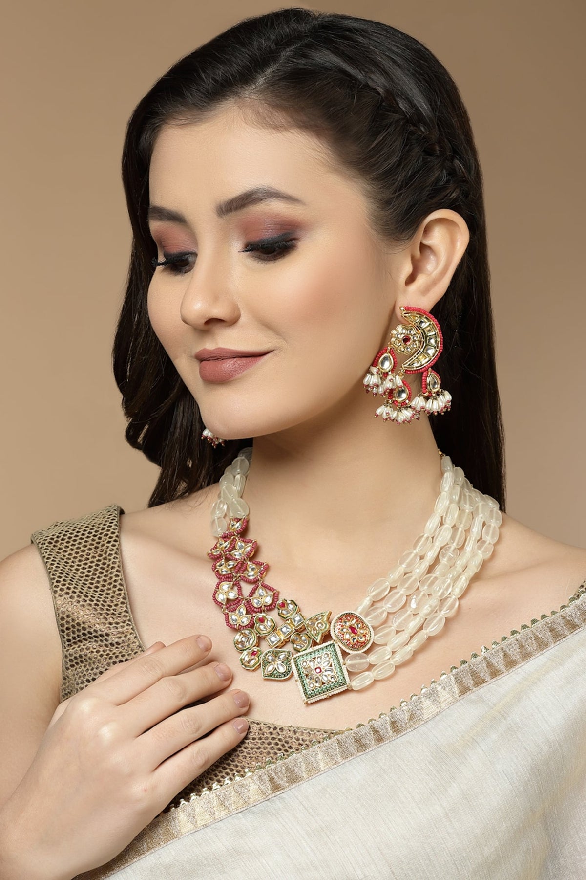 Beaded Multi Layer Necklace 