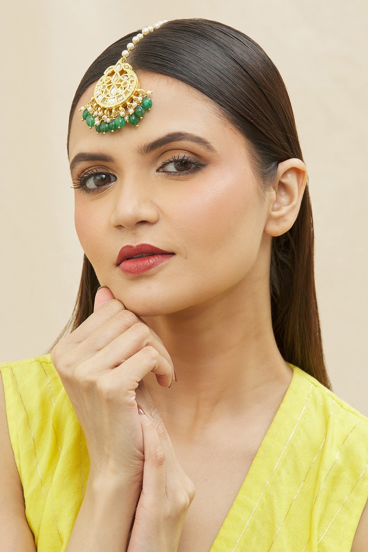 Kundan Embellished Maangtikka 