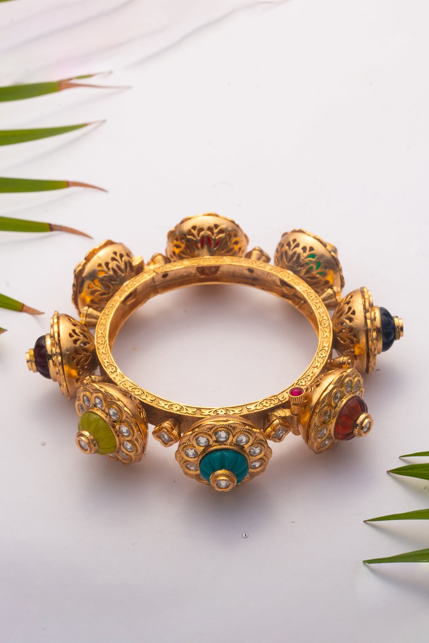 Navratna Stones Studded Kada 