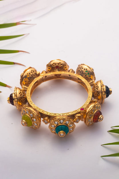 Navratna Stones Studded Kada 
