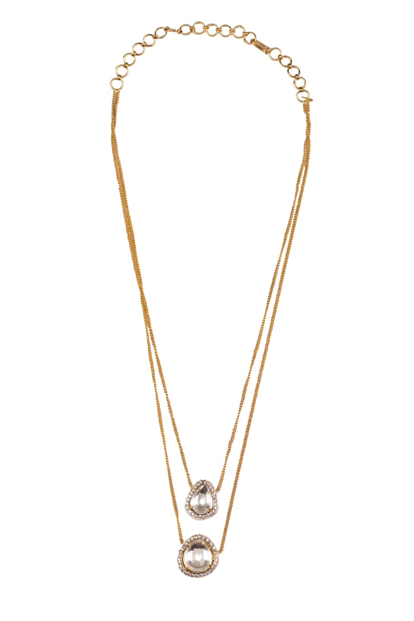Stone Embellished Layered Necklace 