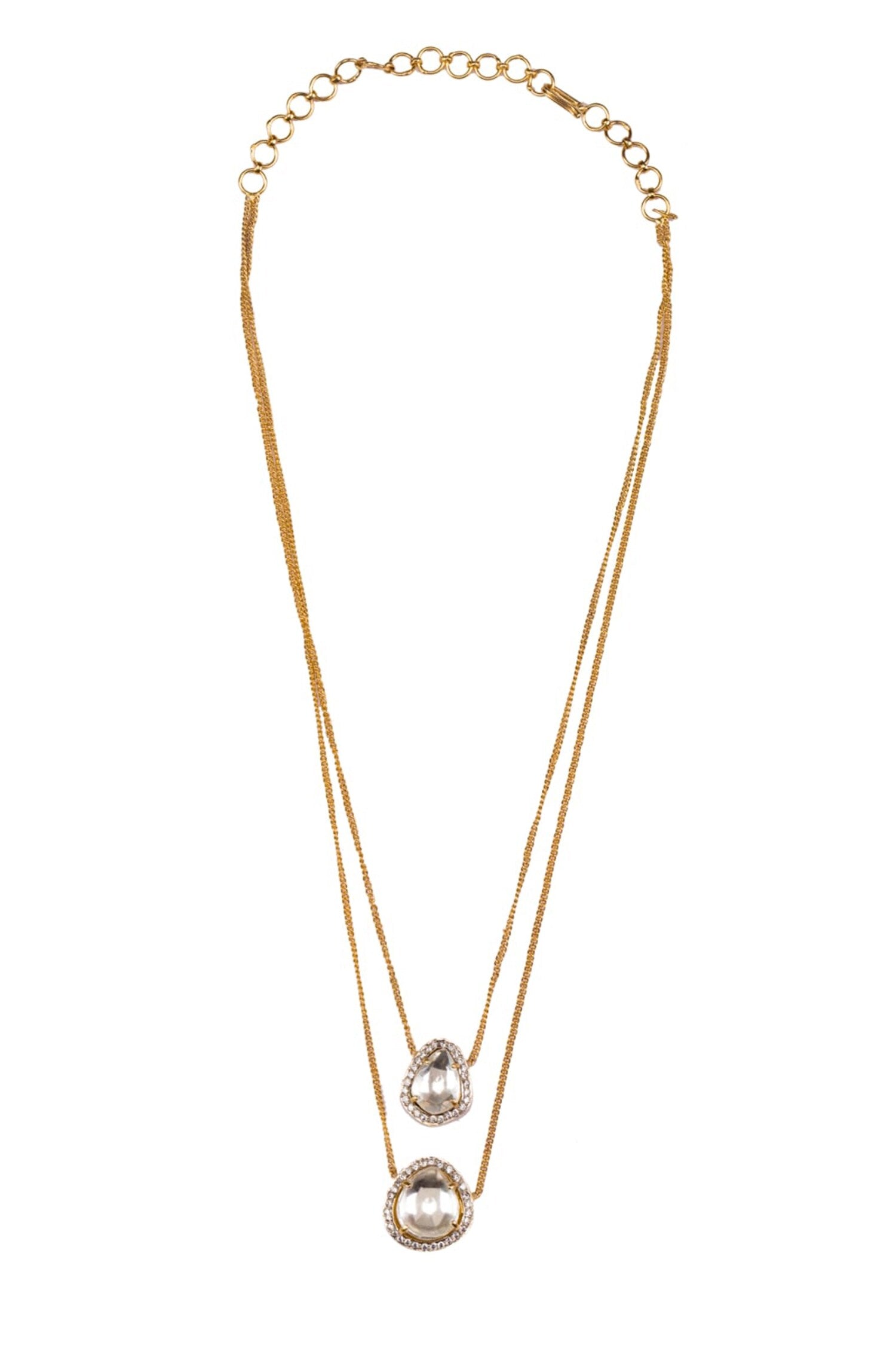 Stone Embellished Layered Necklace 