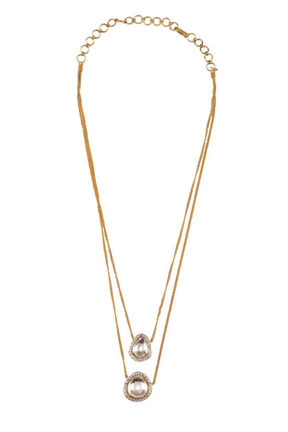 Stone Embellished Layered Necklace 