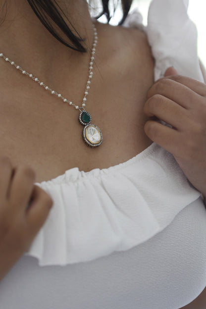 Victorian Polki Pendant Necklace 