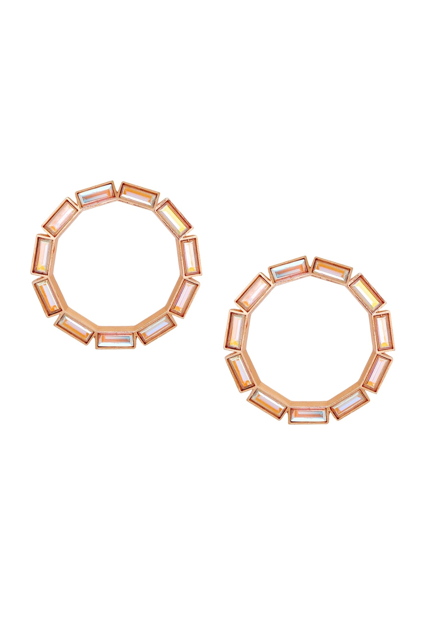 Stone Embellished Small Hoops 