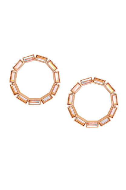 Stone Embellished Small Hoops 
