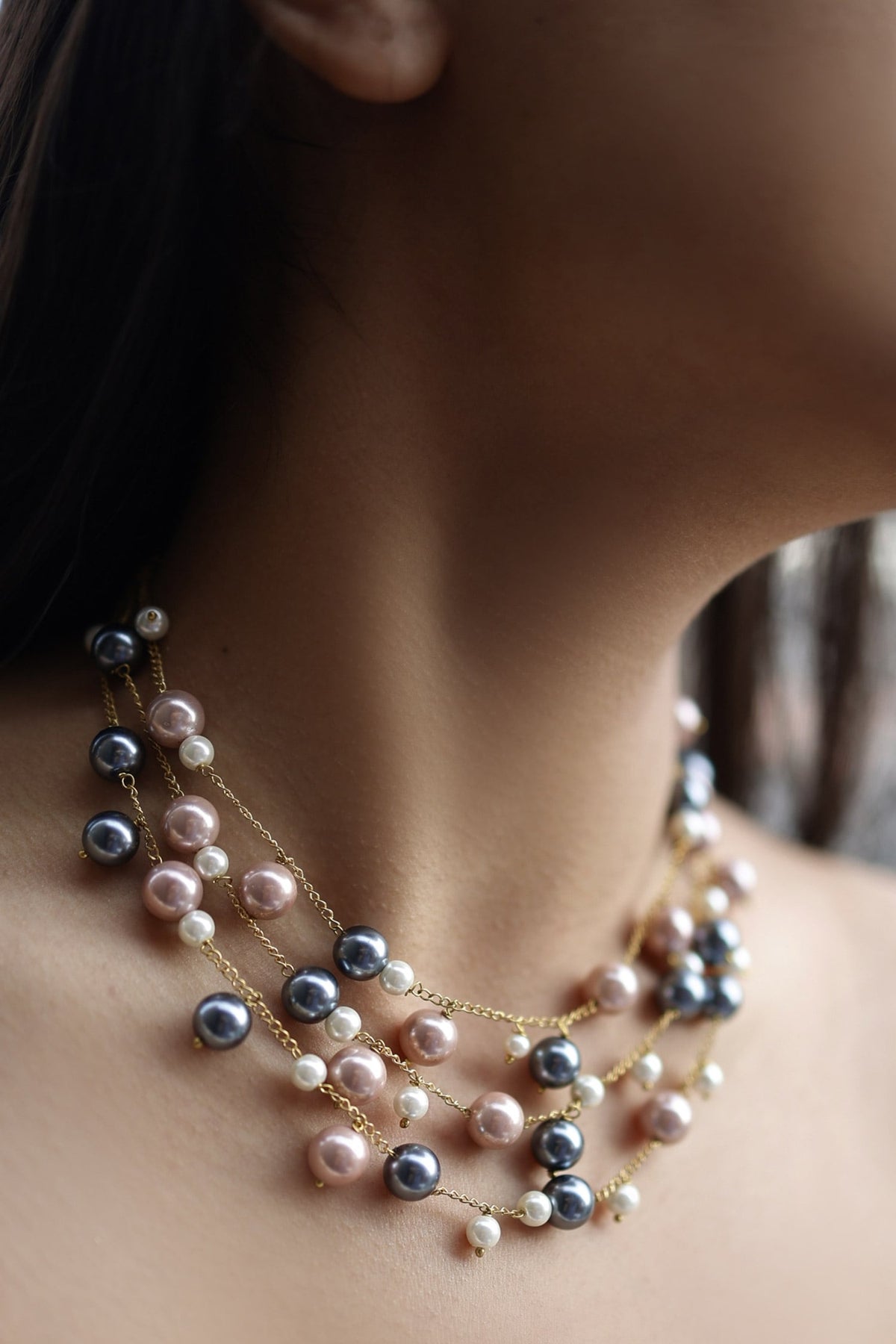 Layered Pearl Necklace 
