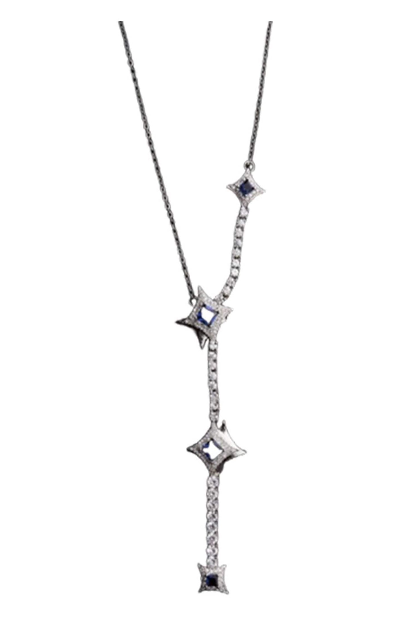 Amy Diamond Shaped Layered Necklace 
