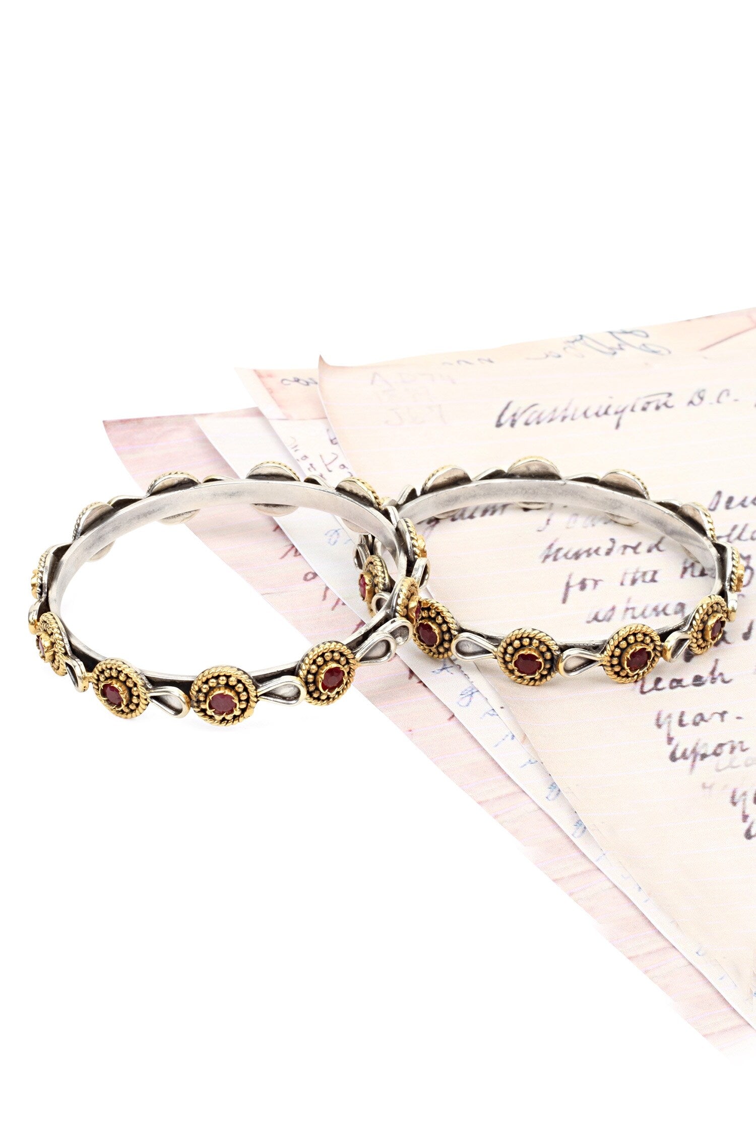 Isha Ruby Embellished Bracelet - Single Pc 