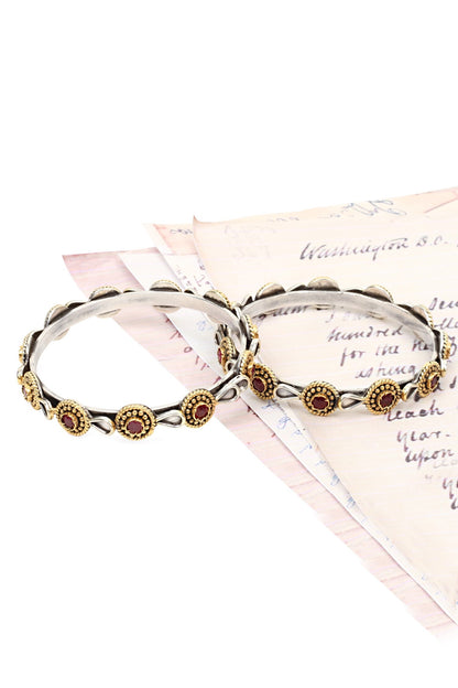 Isha Ruby Embellished Bracelet - Single Pc 
