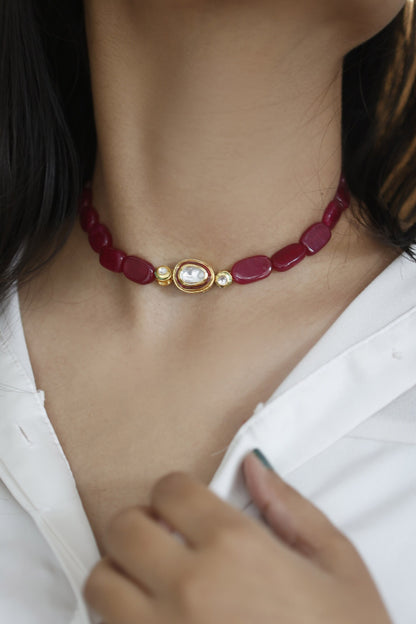Agate Choker Necklace 