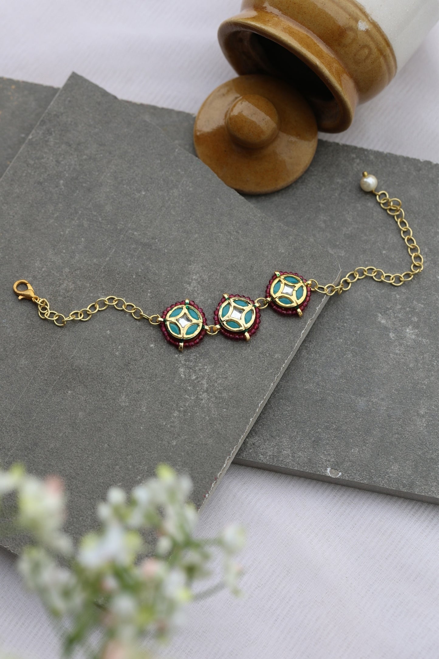 Meenakari Kundan Bracelet 