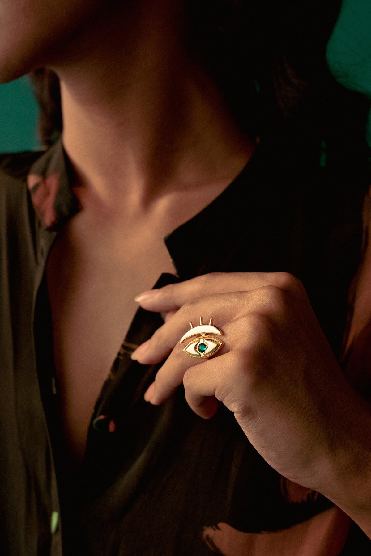 Evil Eye Shaped Ring 