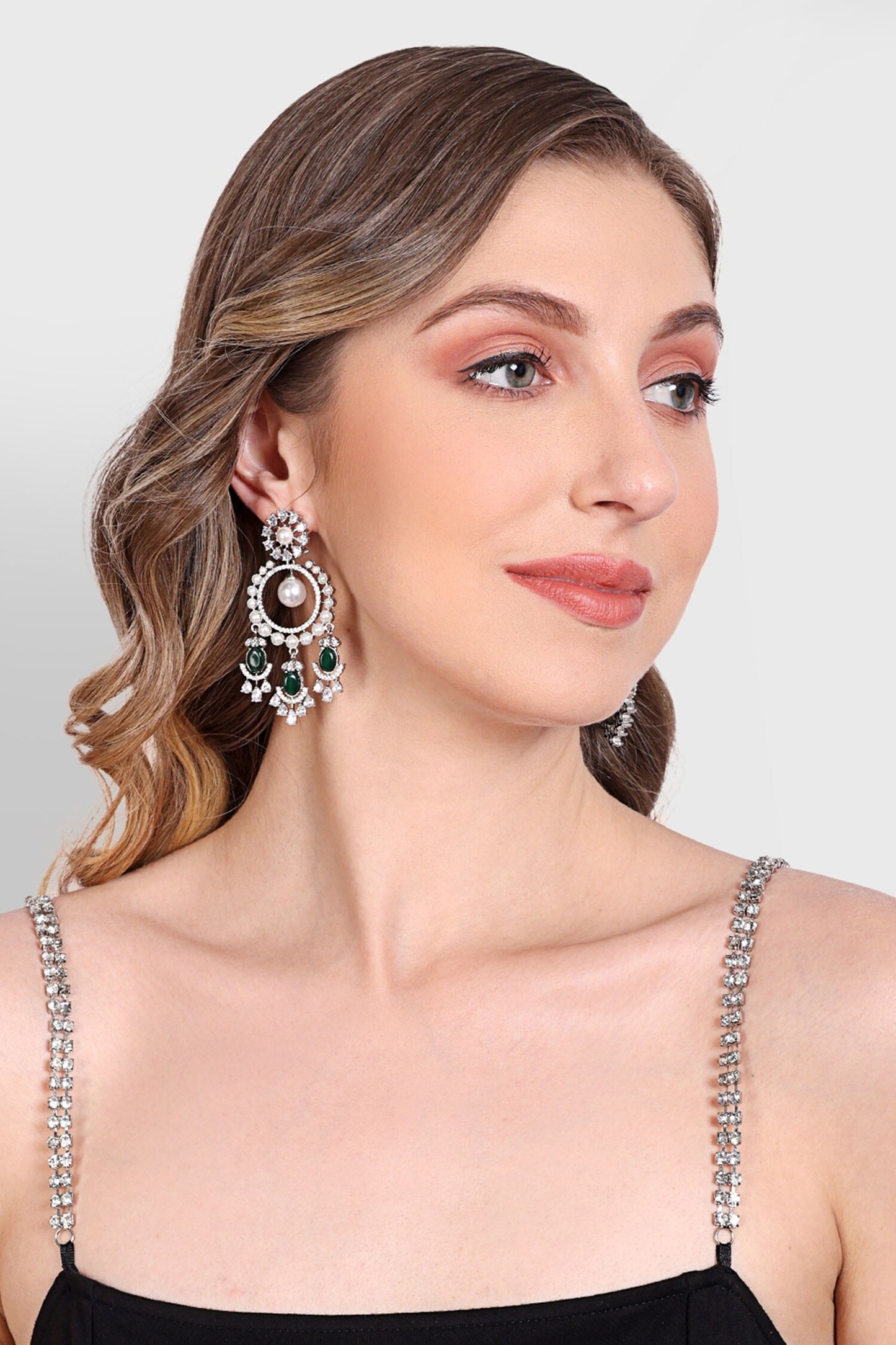 Stone Drop Dangler Earrings 